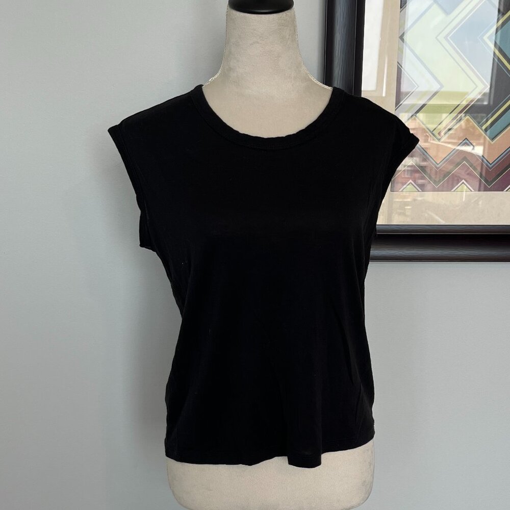 Elie Tahari Black Sleeveless T-Shirt S